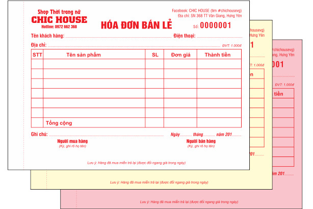 HÓA ĐƠN VẬT LIỆU XÂY DỰNG