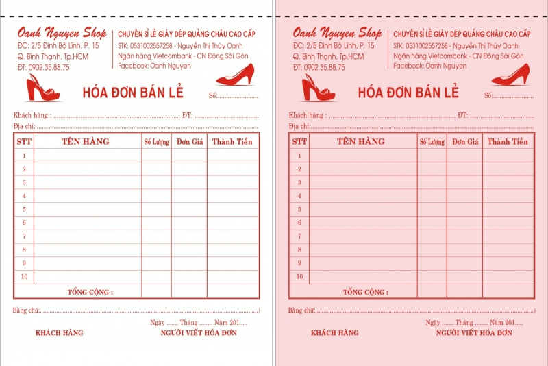 HÓA ĐƠN QUẢNG CÁO